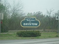USA - Bristow OK - Town Sign (17 Apr 2009)